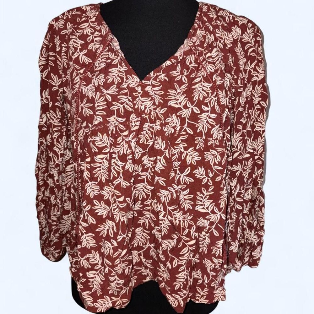 Old-navy Women's Red and Burgundy Blouse